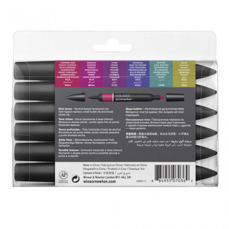 Zestaw Promarkerów Winsor&Newton, 6szt Rich Tones - 3